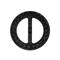 Vintage Crystal Rhinestones and Black Circular Plastic Slider - 1.5"